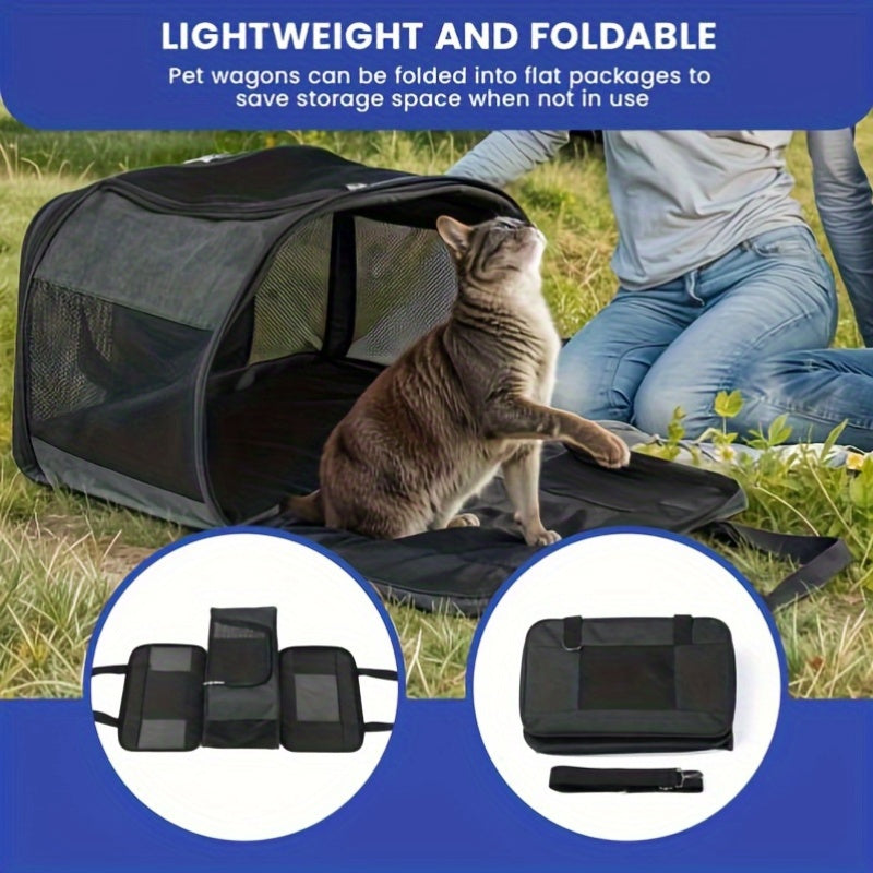 Travel- Friendly Soft- Sided Pet Carrier, Airline Approved Collapsible Cat Crate for Pets up to 20lbs