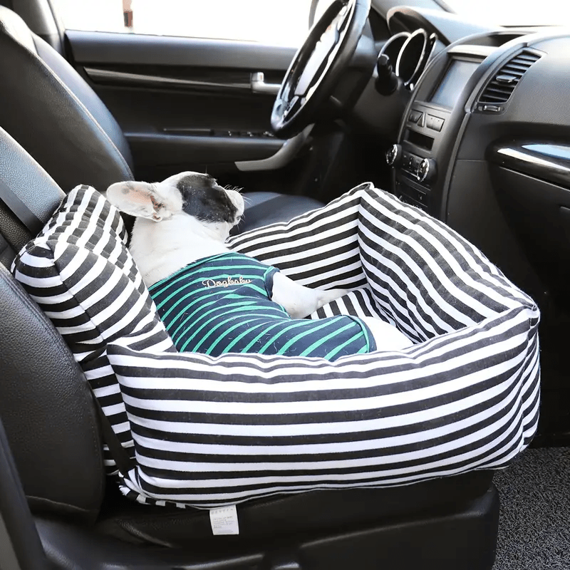 Plush Washable Pet Car Seat for Small & Medium Dogs & Cats: Comfortable & Safe Travel for Your Furry Friend