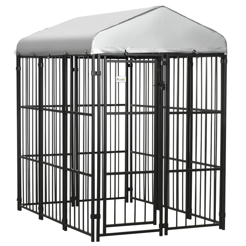 Heavy-Duty 6'x4' Dog Playpen with Waterproof UV-Resistant Canopy - Ideal for Medium & Large Breeds